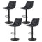 Artiss 4x Bar Stools Vintage Leather Swivel Gas Lift Black