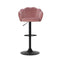 Artiss 4x Bar Stools Gas Lift Velvet Pink