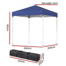 Instahut Gazebo 2x2m Outdoor Patio Garden Marquee Shade Blue