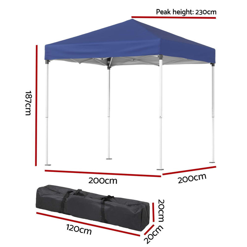 Instahut Gazebo 2x2m Outdoor Patio Garden Marquee Shade Blue