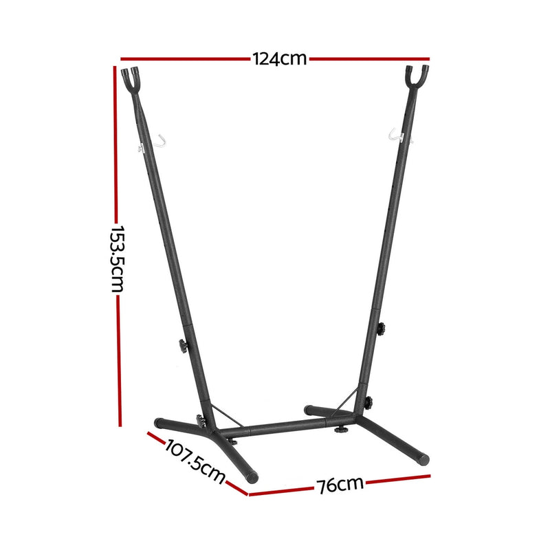 Gardeon Hammock Chair Stand Metal Frame Black