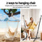 Gardeon Hammock Chair Outdoor Camping Hanging with Stand Cream