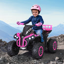 Rigo Kids Ride On Car ATV Quad Motorbike Storage Rack Electric Toys 12V Pink