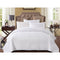 Pure White 100% Cotton Quilted 3 pcs Bedspread Coverlet Set Super King