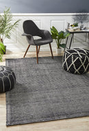 Allure Black Cotton Rayon Rug by Rug Culture - 225X155CM