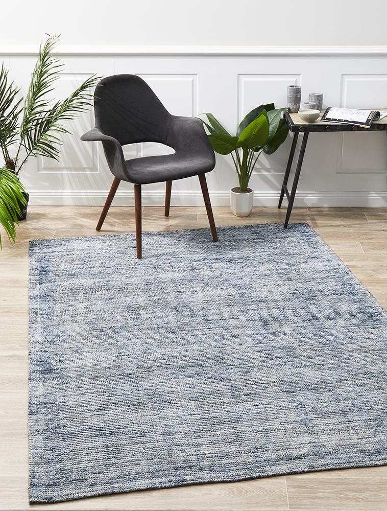 Allure Indigo Cotton Rayon Rug by Rug Culture - 280X190CM