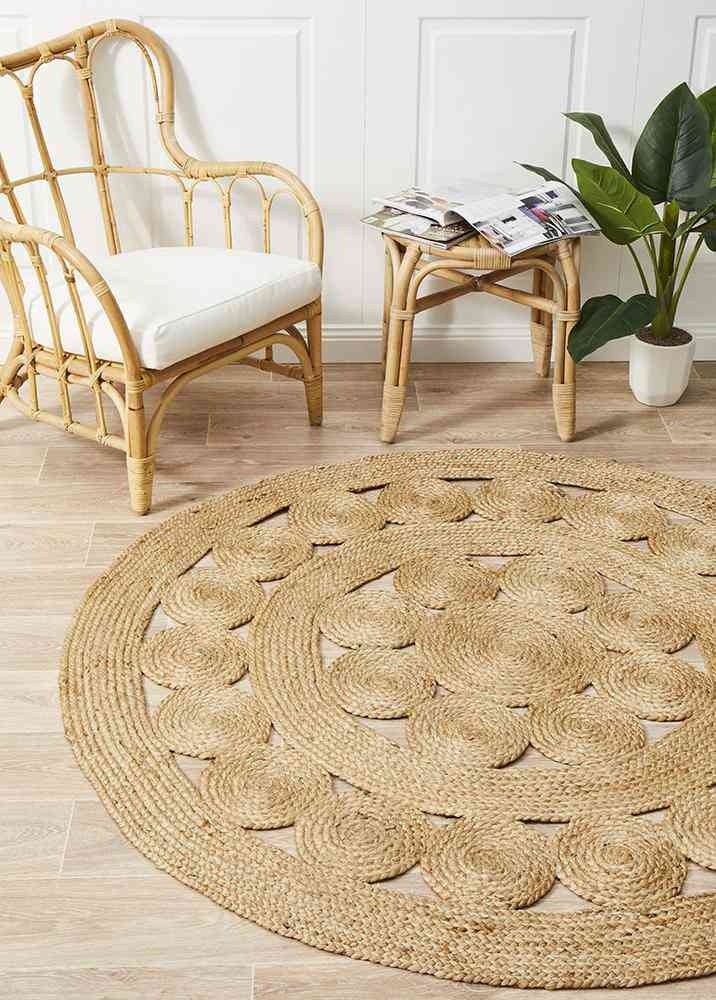 Atrium Pilu Natural By Rug Culture - 240X240CM - ROUND