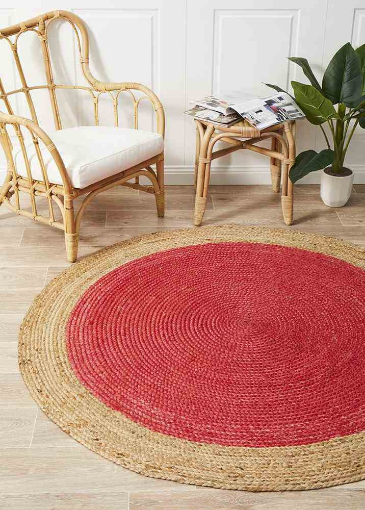 Atrium Polo Cherry By Rug Culture - 120X120cm ROUND