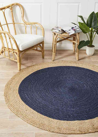 Atrium Polo Navy Round By Rug Culture - 120X120cm ROUND