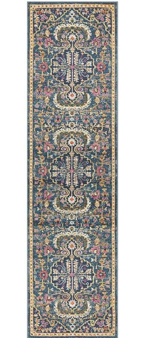 Babylon 209 Navy Runner by Rug Culture-400X80CM - RUNNER