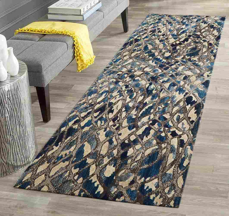 Dream Scape 856 Blue Runner By Rug Culture - 400x80cm RUNNER