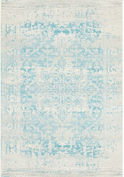 Evoke 253 White Blue by Rug Culture -290X200CM - RECTANGLE