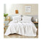 Diamond White 100% Cotton Quilted 3 pcs Bedspread Coverlet Set Super King