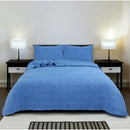 Blue Perennial 100% Cotton Quilted 3 pcs Bedspread Coverlet Set Super King