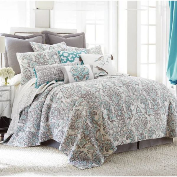 Mayfair 100% Cotton Quilted 3 pcs Bedspread Coverlet Set Queen