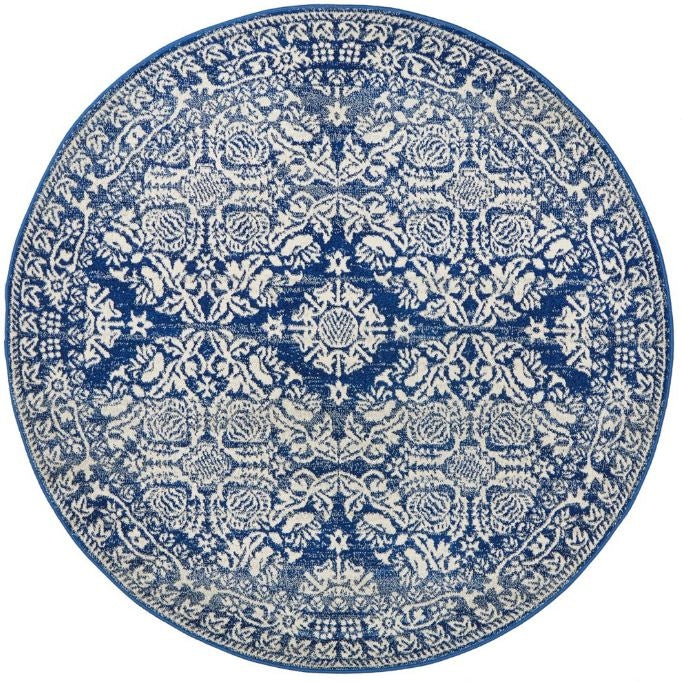 Mirage 358 Navy Round By Rug Culture-150X150CM - ROUND