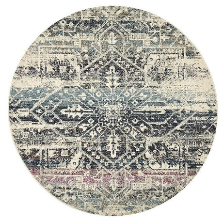 Museum 865 Blue Round by Rug Culture-240X240CM - ROUND