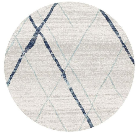 Oasis 452 Blue Round by Rug Culture-240X240CM - ROUND