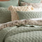 Diamante Vintage Stone Washed Cotton Reversible Quilted Juniper Coverlet Set by Renee Taylor