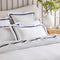 Cloud 1000 TC Egyptian Cotton White Navy Queen Quilt Cover Sets by Renee Taylor