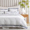 Cloud 1000 TC Egyptian Cotton White Navy King Quilt Cover Sets by Renee Taylor