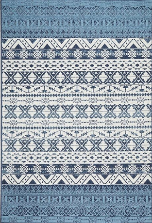 Seaside 3333 White Blue by Rug Culture-160X110CM - RECTANGLE