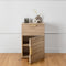 PORTO BEDSIDE TABLE - NATURAL OAK - FLUTED - PULL BRASS