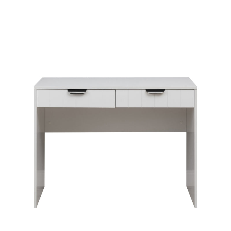 ODESSA DESK - WHITE - VJ PANEL - PULL BLACK