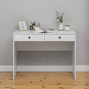 ODESSA DESK - WHITE - VJ PANEL - ROUND BLACK