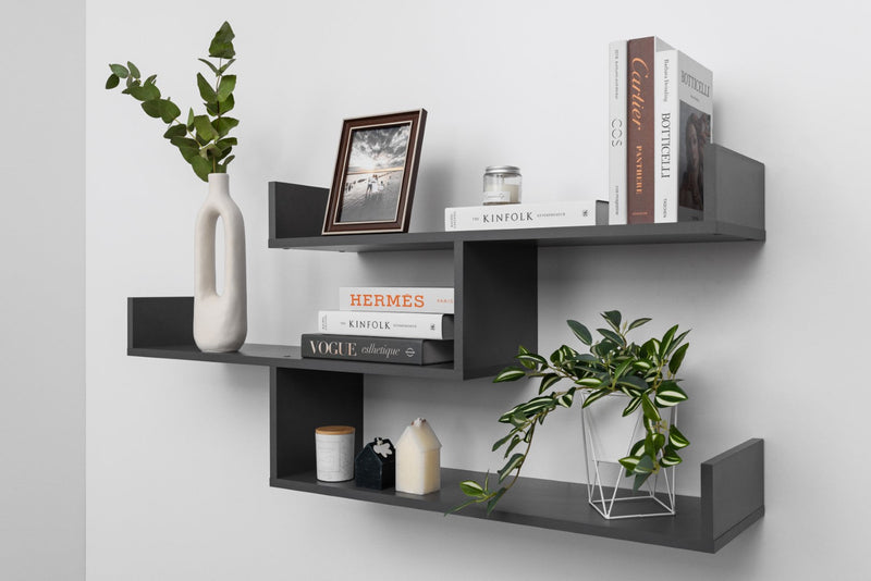 ZURICH MULTI LEVEL SHELF KIT (GRAPHITE)