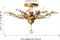 Crystal Chandelier Vintage, 4 Lights, Gold