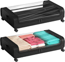 XXL Under Bed Rolling Storage Containers with 50L Large Capacity and Wheels