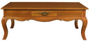 French Provincial 2 Drawer Coffee Table - Light Pecan