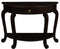 Emilie Cabriole Leg 1 Drawer Half Round Entry Table - Chocolate