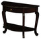 Emilie Cabriole Leg 1 Drawer Half Round Entry Table - Chocolate