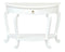 Emilie Cabriole Leg 1 Drawer Half Round Entry Table - White