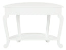 Emilie Cabriole Leg 1 Drawer Half Round Entry Table - White