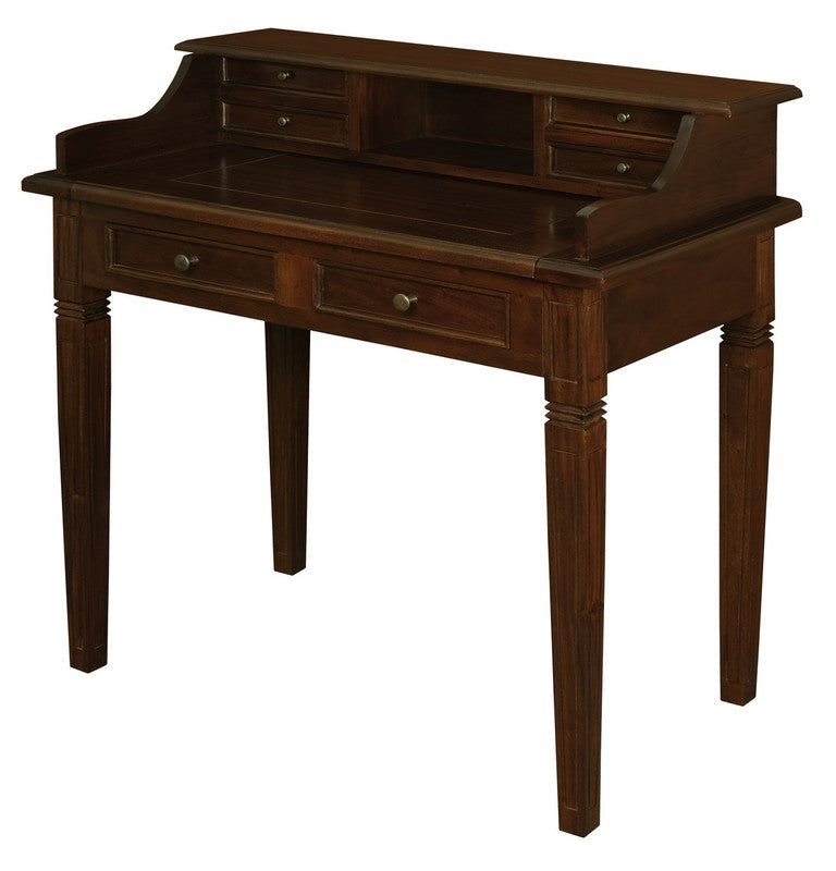 Winston 6 Drawer Solid Timber Writing Desk (Mahogany)