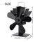 Wood Heater Fan Eco Heat Powered Self-Powered Silent for Fireplace Stove Burner