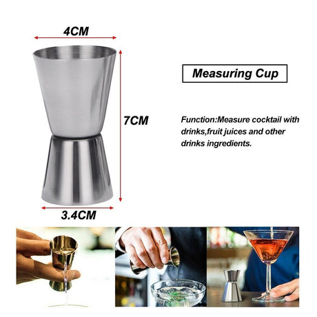 Boston Cocktail Shaker Set Maker Mixer Martini Spirit Bar Strainer Bartender Kit