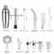 20Pcs Cocktail Shaker Set 750ml Martini Strainer Bartender Kit Bar Spirits Maker