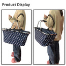 Large Folding Picnic Bag Basket Hamper Camping Hiking Insulated Lunch Cooler Bag