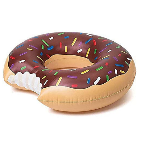 2pcs Coffee Inflatable Giant Donut Raft Swim Ring Float Swimming Pool Beach Lounge Pink Coff 70CM