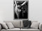 Wall Art 80cmx120cm Woman Drinking Wine In The Bar, Black Frame Canvas