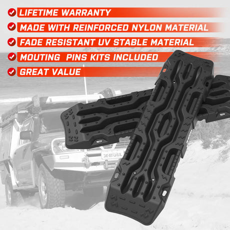 X-BULL Recovery Tracks Boards 12T Sand Snow Mud tracks 2PCS 4WD 4X4 Car Truck New