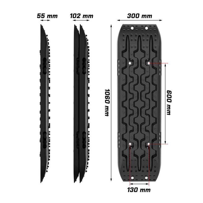 X-BULL Recovery Tracks Boards 10T 2PCS Snow Mud Essential Car Vehicle 4WD Carry Bag