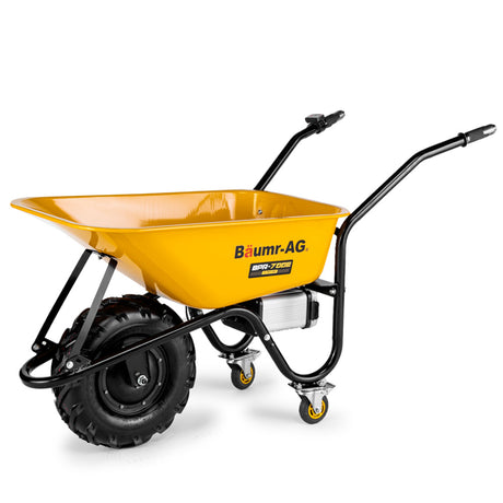 Baumr-AG 40V Battery Powered Wheelbarrow Motorised Electric, 80L Bucket Volume, 260kg Capacity