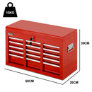 BULLET Pro 9 Drawer Tool Box Chest, Organiser Mechanic Garage Storage Toolbox Set - Red