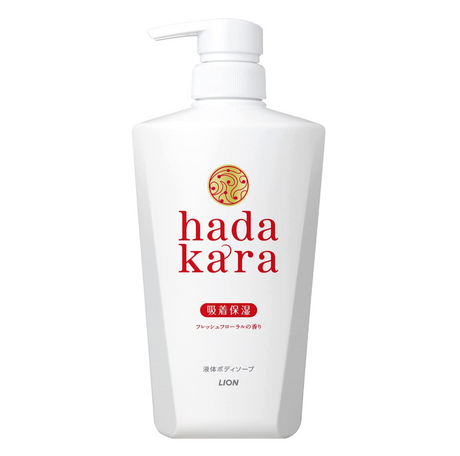 [6-PACK] Lion Japan Hadakara Body Soap Body Wash  500ml Fresh Soap fragrance