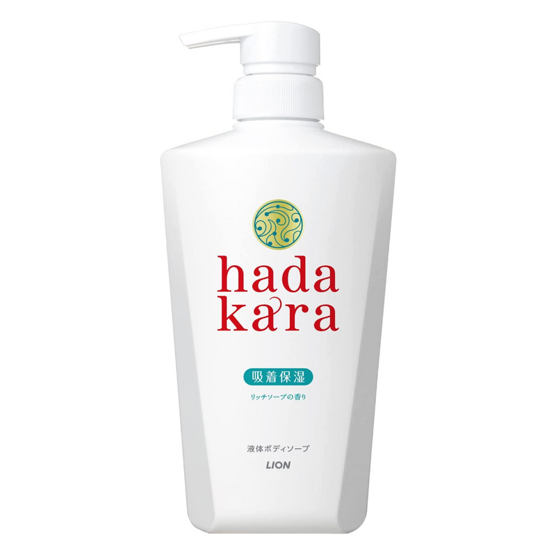 [6-PACK] Lion Japan Hadakara Body Soap Body Wash  500ml Fresh Soap fragrance